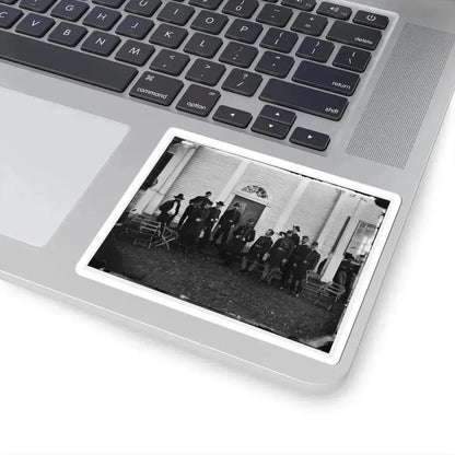 Culpeper, Va. Gen. George G. Meade and Staff on Steps of Wallack's House (U.S. Civil War) STICKER Vinyl Kiss-Cut Decal - The Sticker Space