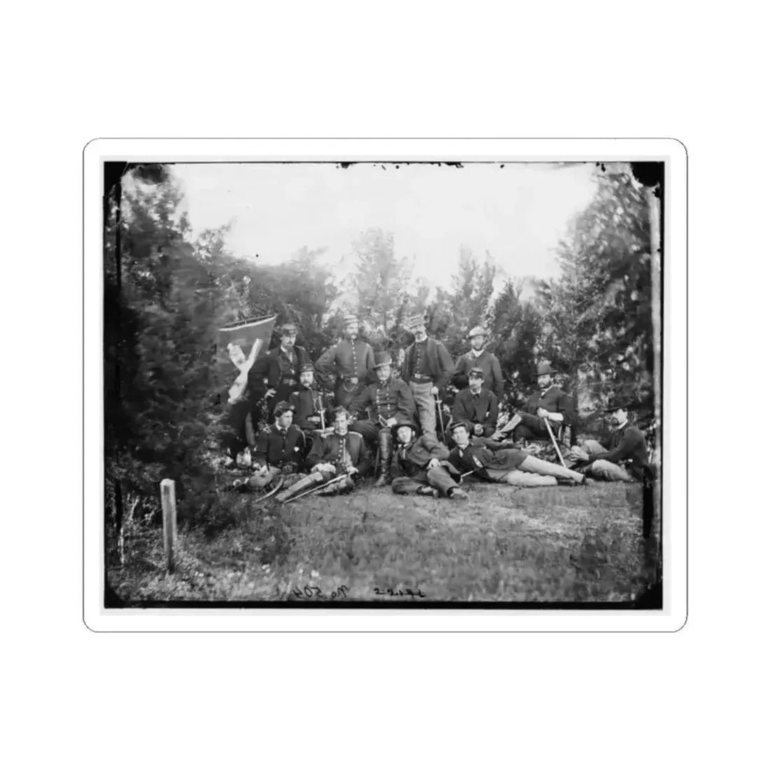 Culpeper, Va. Gen Robert O. Tyler and Staff of the Artillery Reserve; Another View (U.S. Civil War) STICKER Vinyl Kiss-Cut Decal 2 Inch White - The Sticker Space