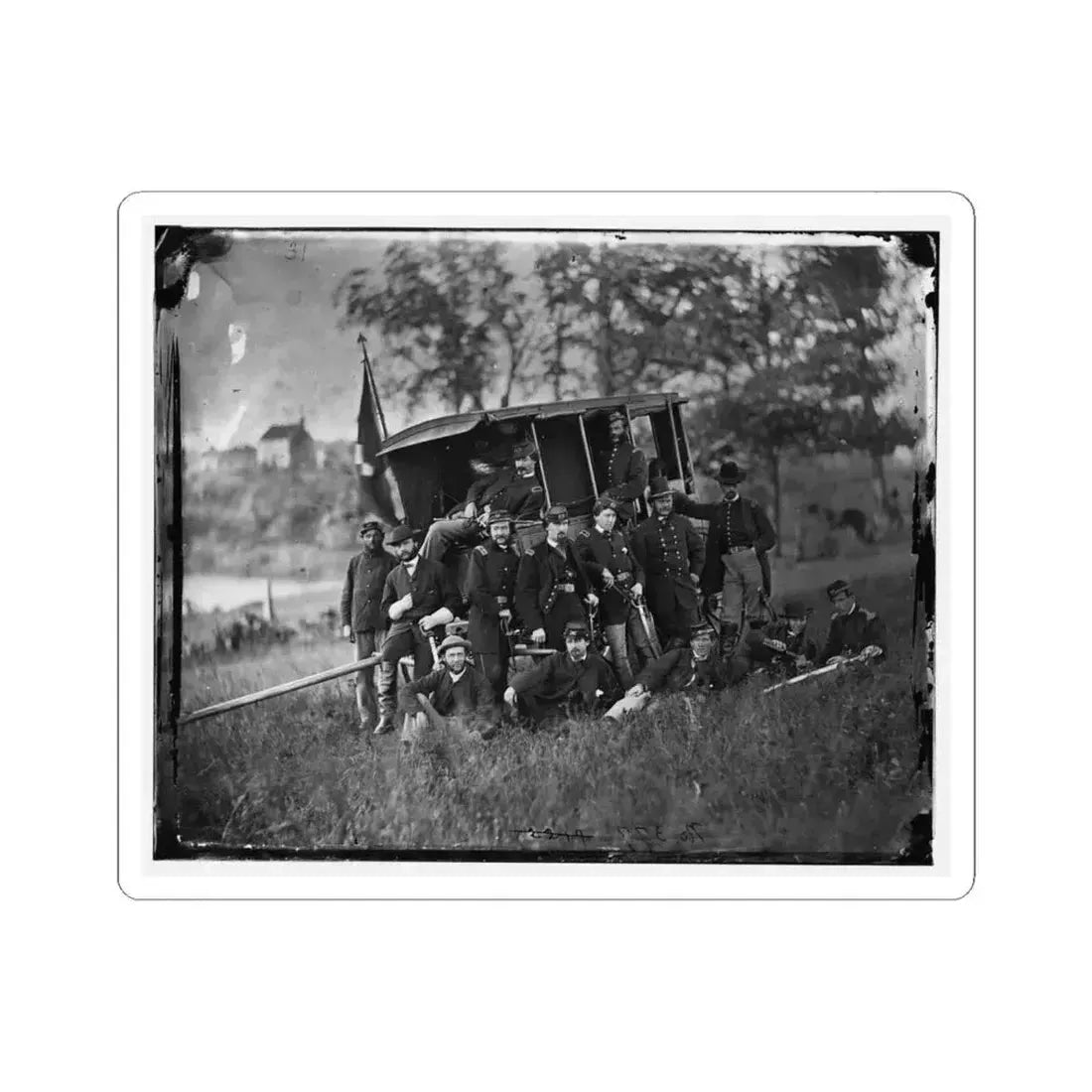 Culpeper, Va. Gen Robert O. Tyler and Staff of the Artillery Reserve (U.S. Civil War) STICKER Vinyl Kiss-Cut Decal 4 Inch White - The Sticker Space