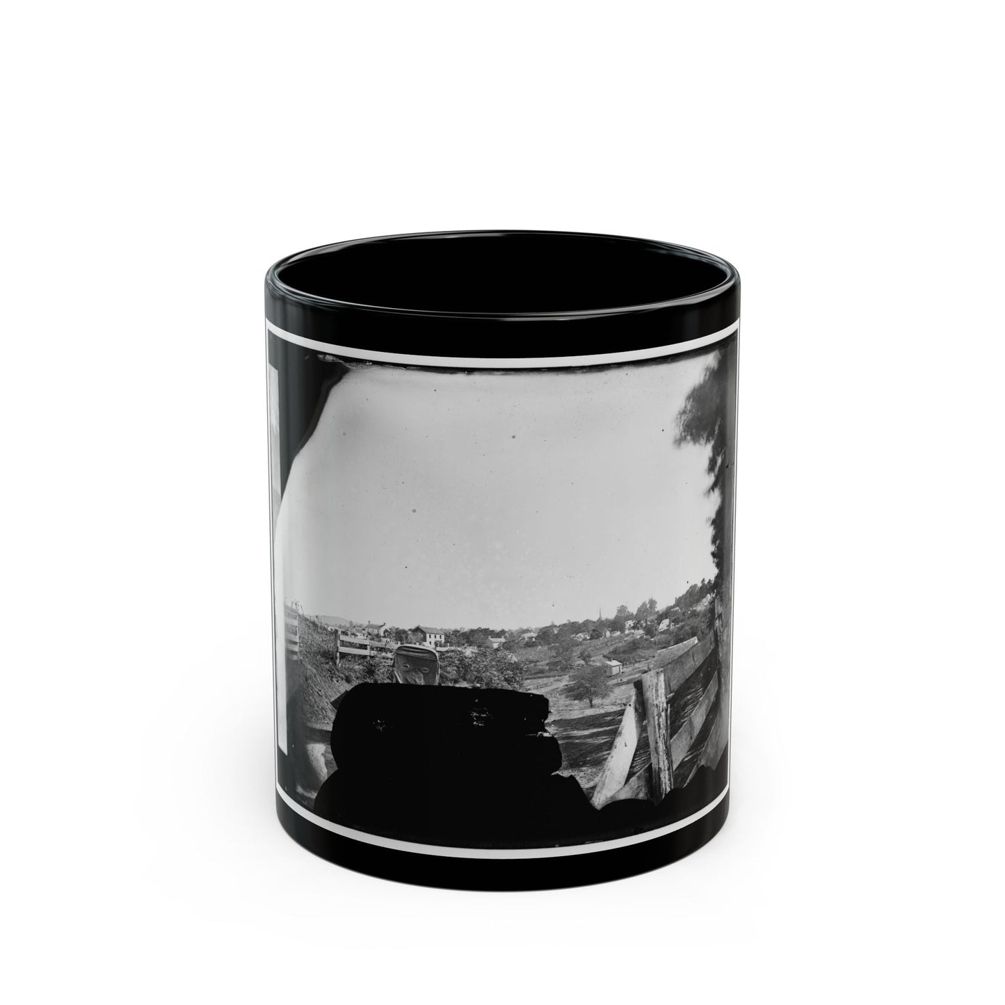 Culpeper, Va. Approach To Town, With Photographer's Wagon In Foreground (U.S. Civil War) Black Coffee Mug-11oz-The Sticker Space