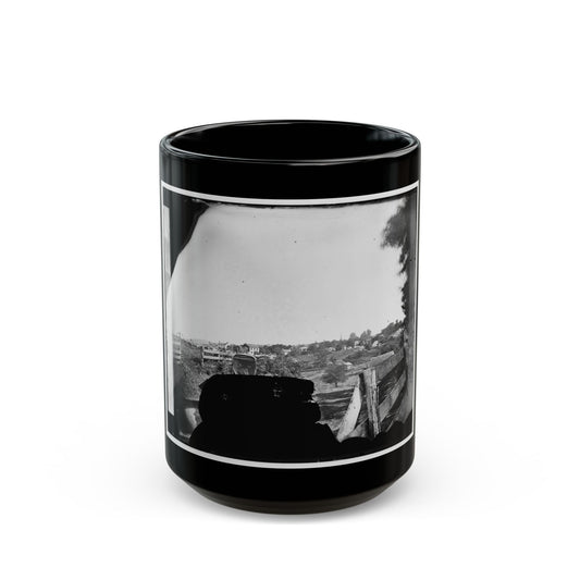 Culpeper, Va. Approach To Town, With Photographer's Wagon In Foreground (U.S. Civil War) Black Coffee Mug-15oz-The Sticker Space