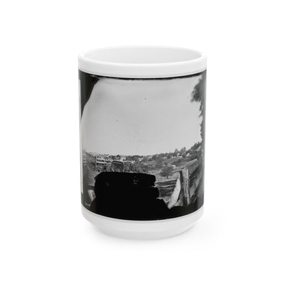 Culpeper, Va. Approach To Town, With Photographer's Wagon In Foreground (U.S. Civil War) White Coffee Mug-15oz-The Sticker Space