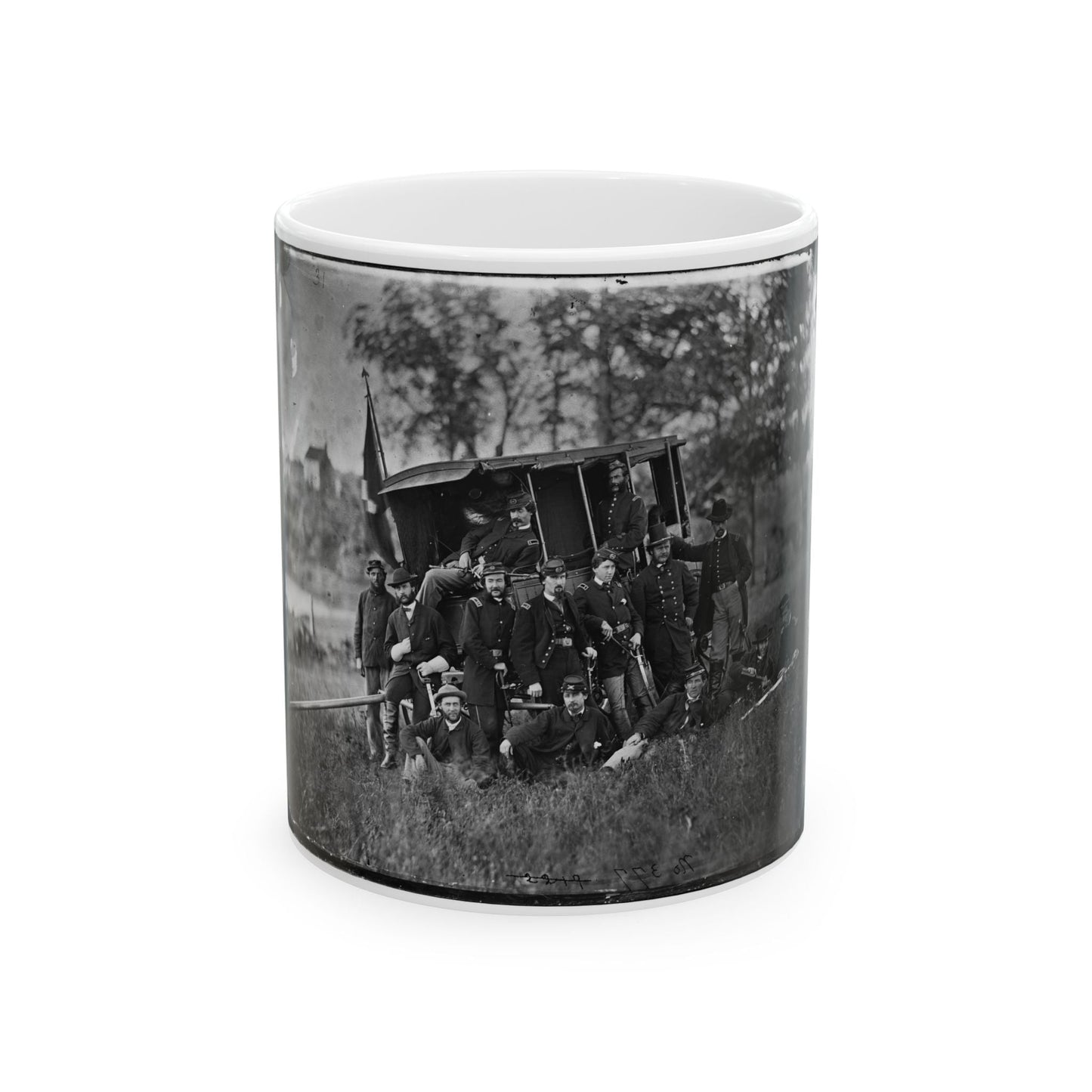 Culpeper, Va. Gen Robert O. Tyler And Staff Of The Artillery Reserve (U.S. Civil War) White Coffee Mug