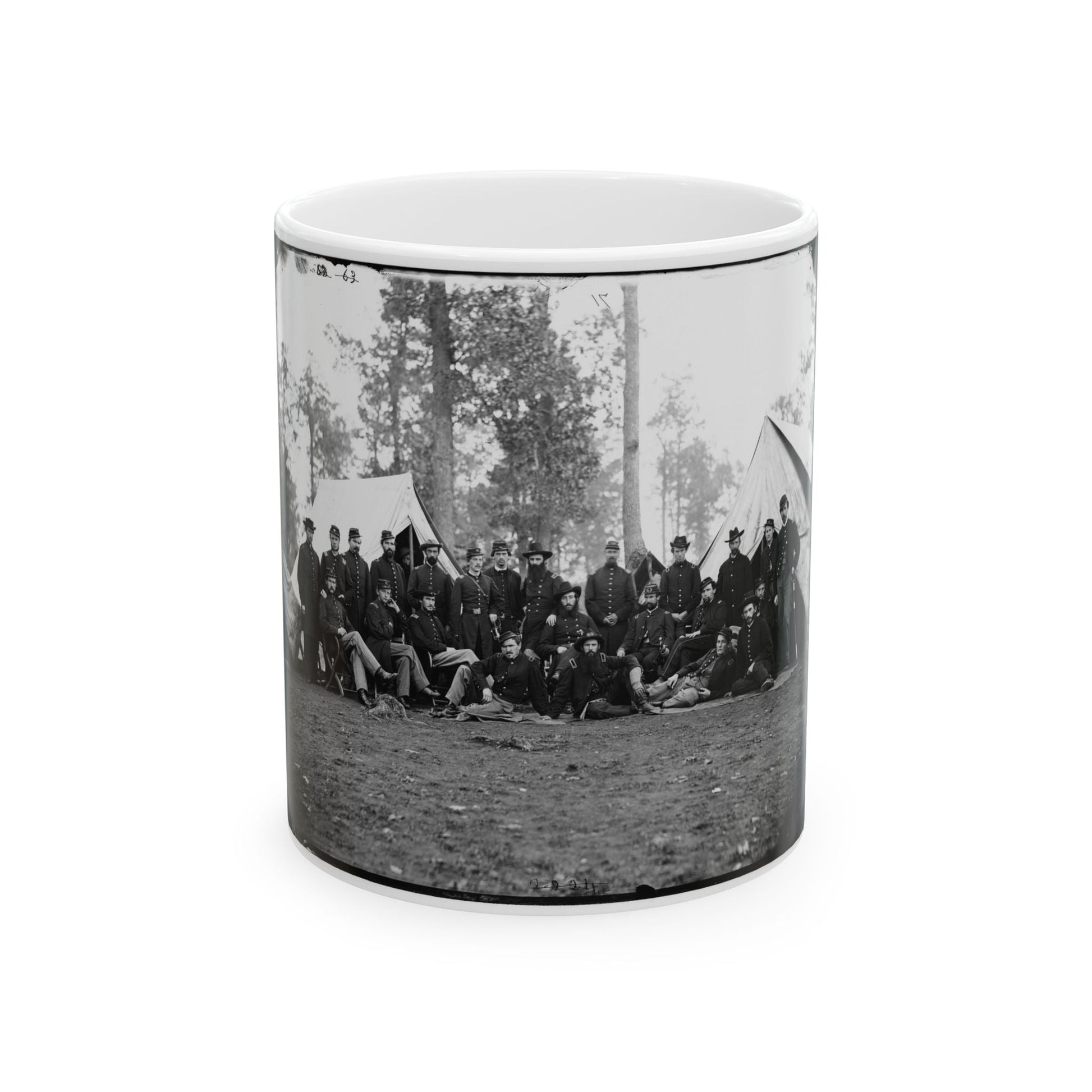 Culpeper, Va. Officers Of The 80th New York Infantry, Provost Guard (U.S. Civil War) White Coffee Mug-11oz-The Sticker Space