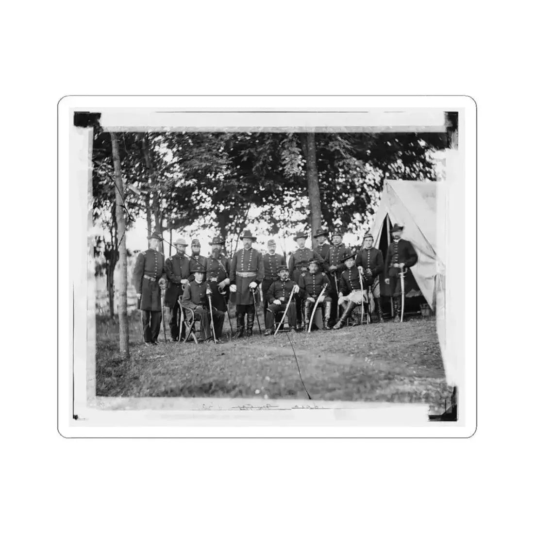 Culpeper, Virginia. William H. French and Staff (U.S. Civil War) STICKER Vinyl Kiss-Cut Decal 3 Inch White - The Sticker Space