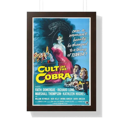 CULT OF THE COBRA 1955 - Framed Movie Poster 16″ x 24″ Walnut - The Sticker Space