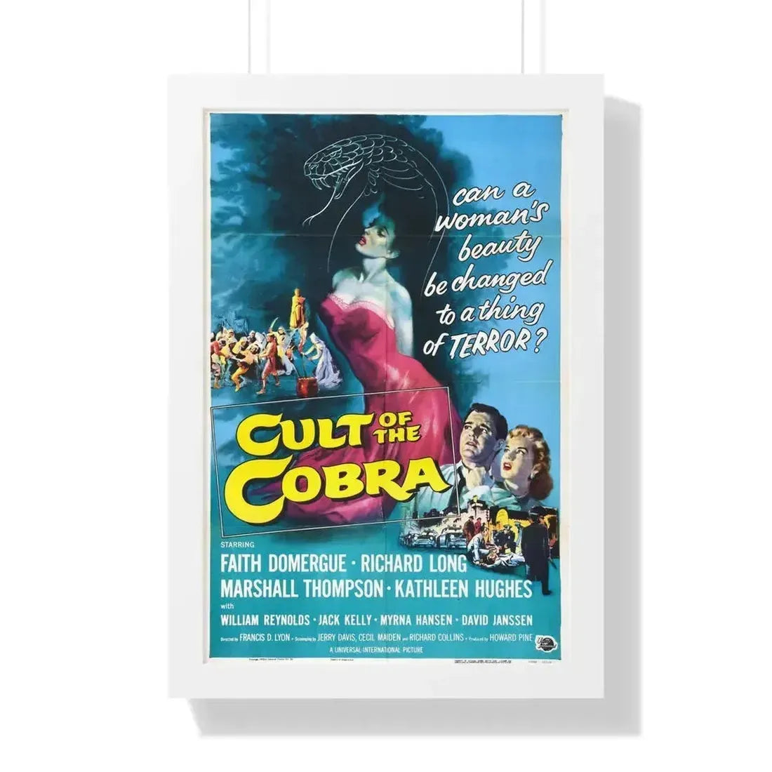 CULT OF THE COBRA 1955 - Framed Movie Poster 16″ x 24″ White - The Sticker Space