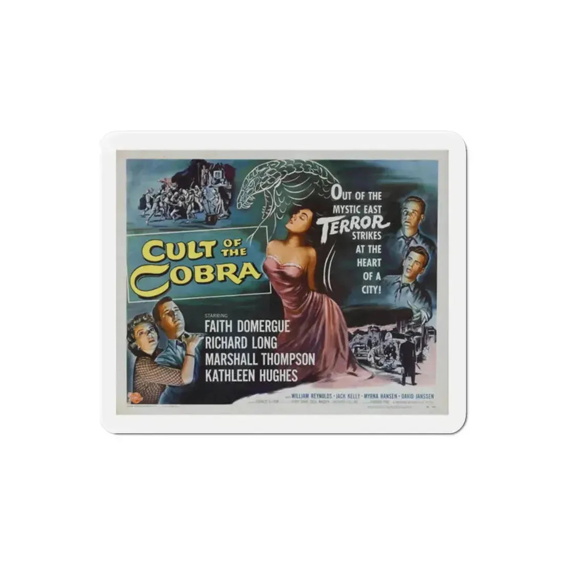 Cult of the Cobra 1955 Movie Poster Refrigerator Magnet 2 Inch - The Sticker Space