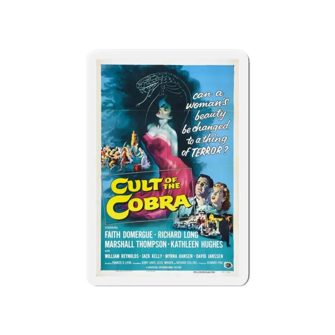CULT OF THE COBRA 1955 Movie Poster - Refrigerator Magnet 6 Inch - The Sticker Space