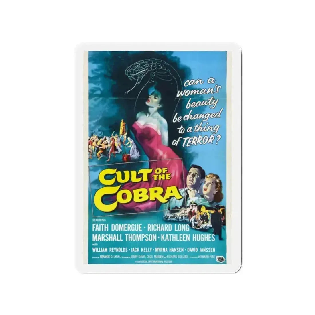 CULT OF THE COBRA 1955 Movie Poster - Refrigerator Magnet - The Sticker Space