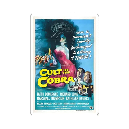 CULT OF THE COBRA 1955 Movie Poster - STICKER Vinyl Kiss-Cut Decal 4 Inch White - The Sticker Space