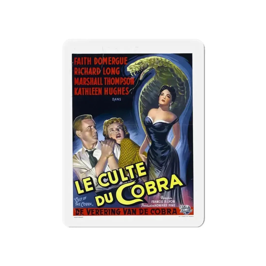 CULT OF THE COBRA (BELGIAN) 1955 Movie Poster - Refrigerator Magnet - The Sticker Space