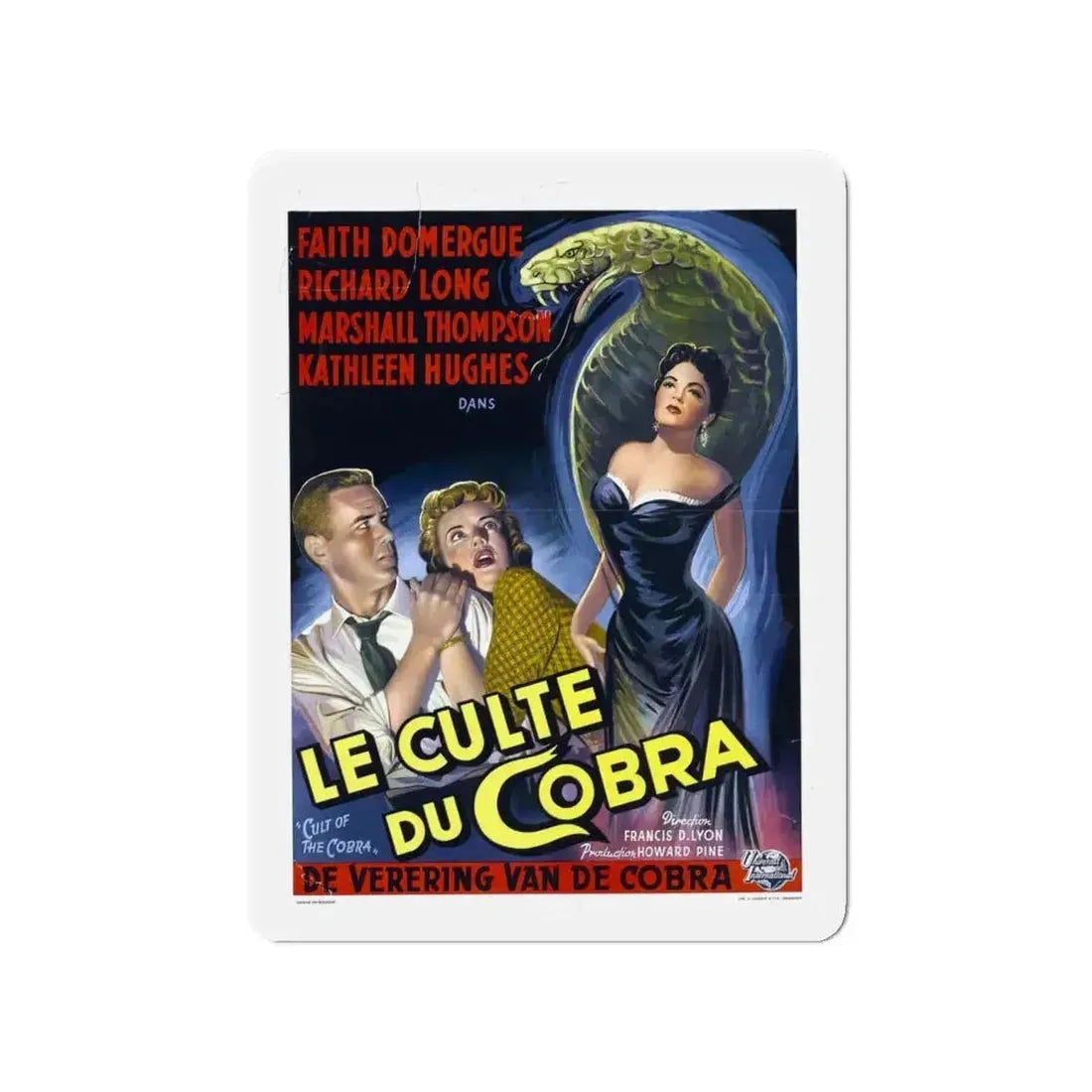 CULT OF THE COBRA (BELGIAN) 1955 Movie Poster - Refrigerator Magnet - The Sticker Space