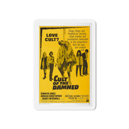 CULT OF THE DAMNED 1969 Movie Poster - Die-Cut Magnet-6 × 6"-The Sticker Space