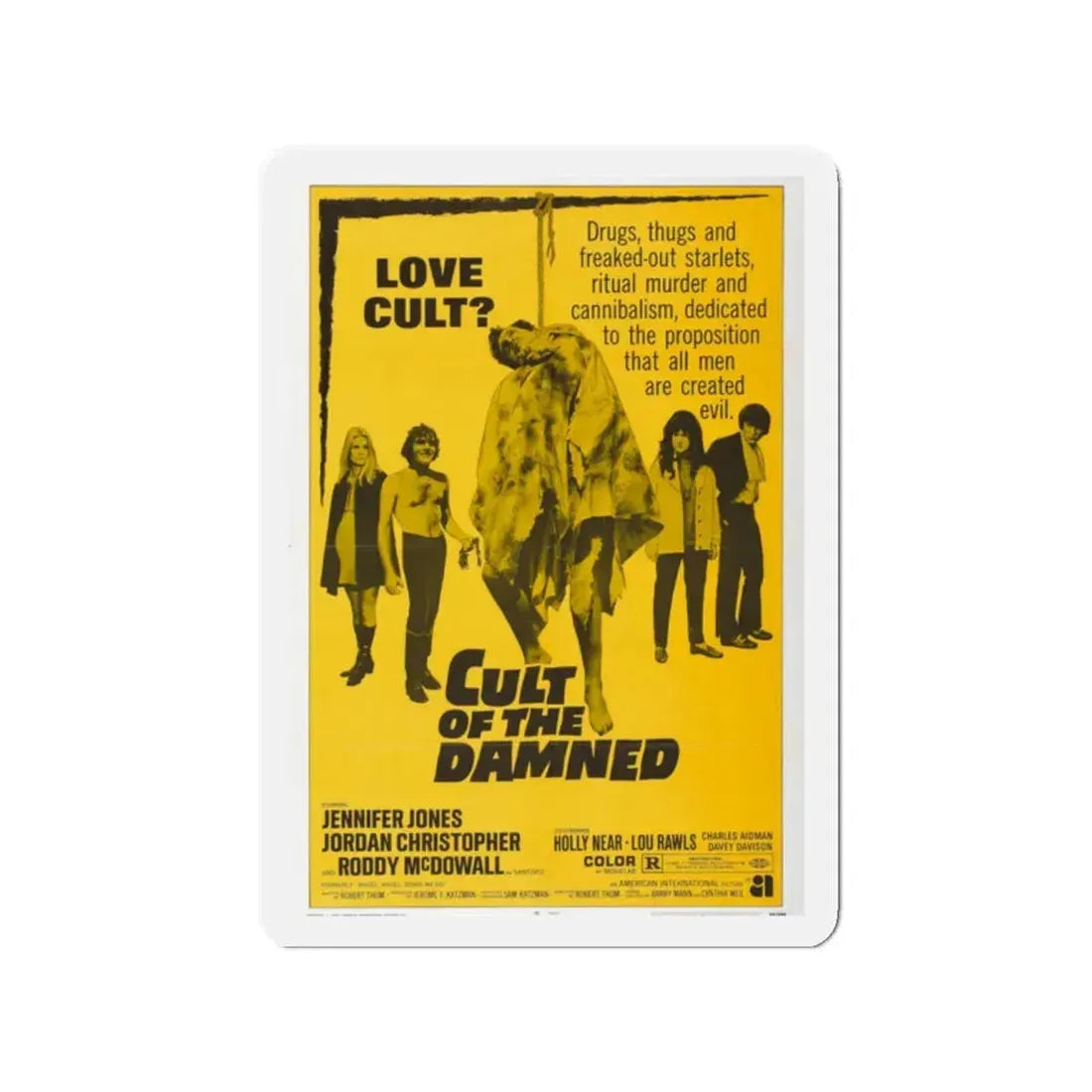 CULT OF THE DAMNED 1969 Movie Poster - Refrigerator Magnet 2 Inch - The Sticker Space