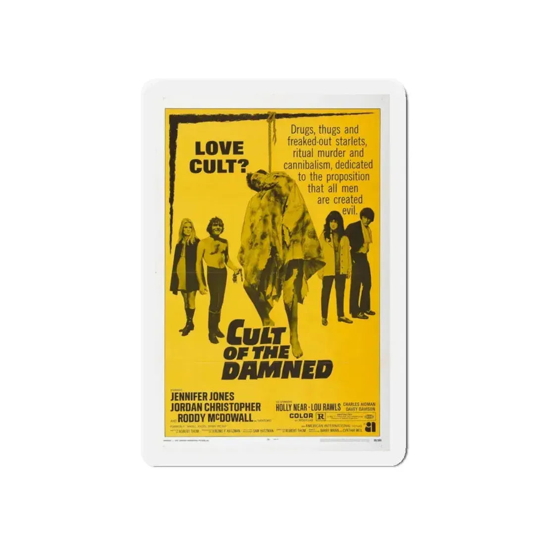 CULT OF THE DAMNED 1969 Movie Poster - Refrigerator Magnet 5 Inch - The Sticker Space