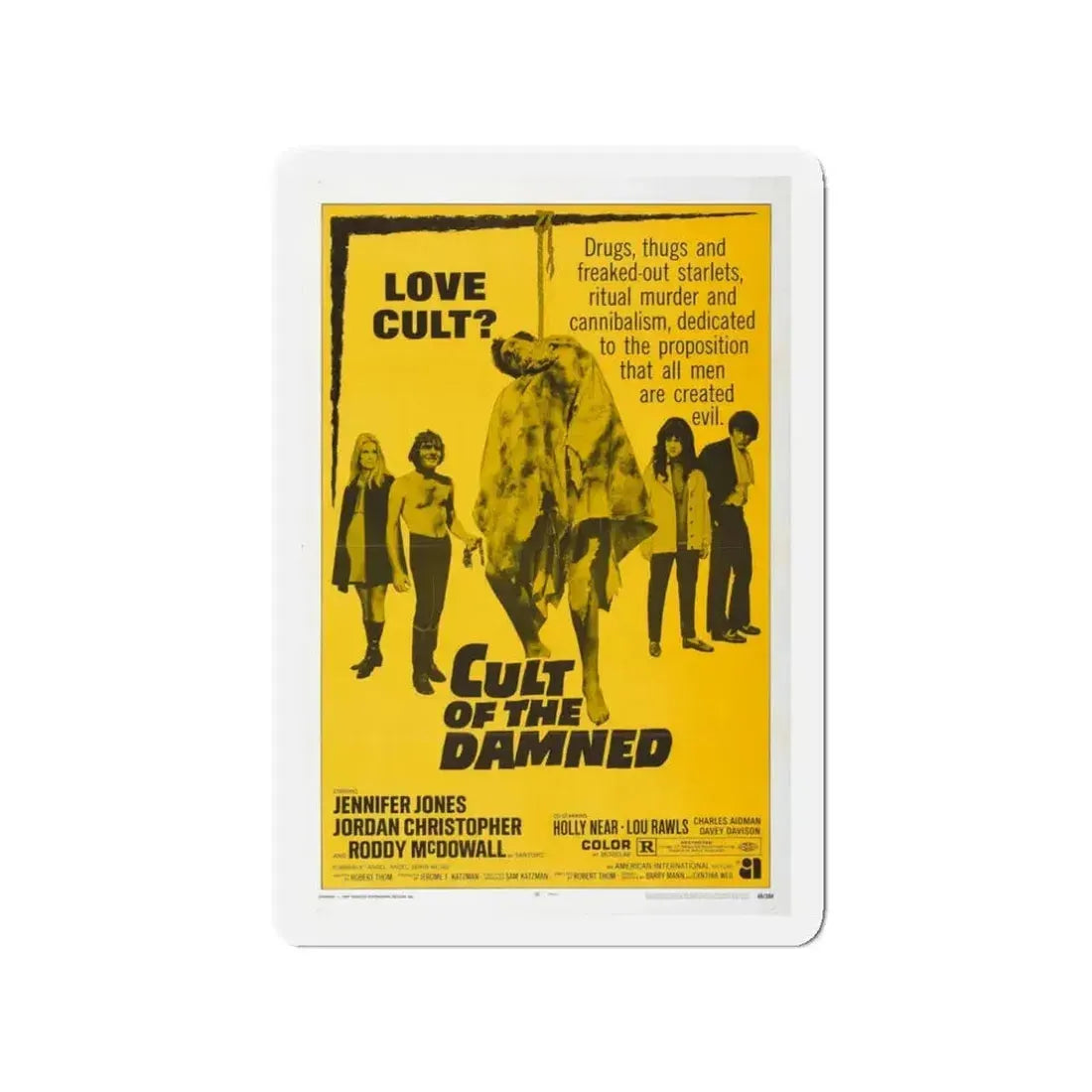 CULT OF THE DAMNED 1969 Movie Poster - Refrigerator Magnet - The Sticker Space