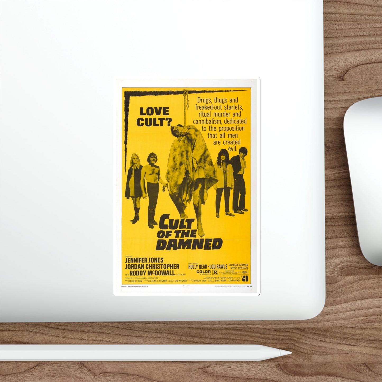 CULT OF THE DAMNED 1969 Movie Poster STICKER Vinyl Die-Cut Decal-The Sticker Space