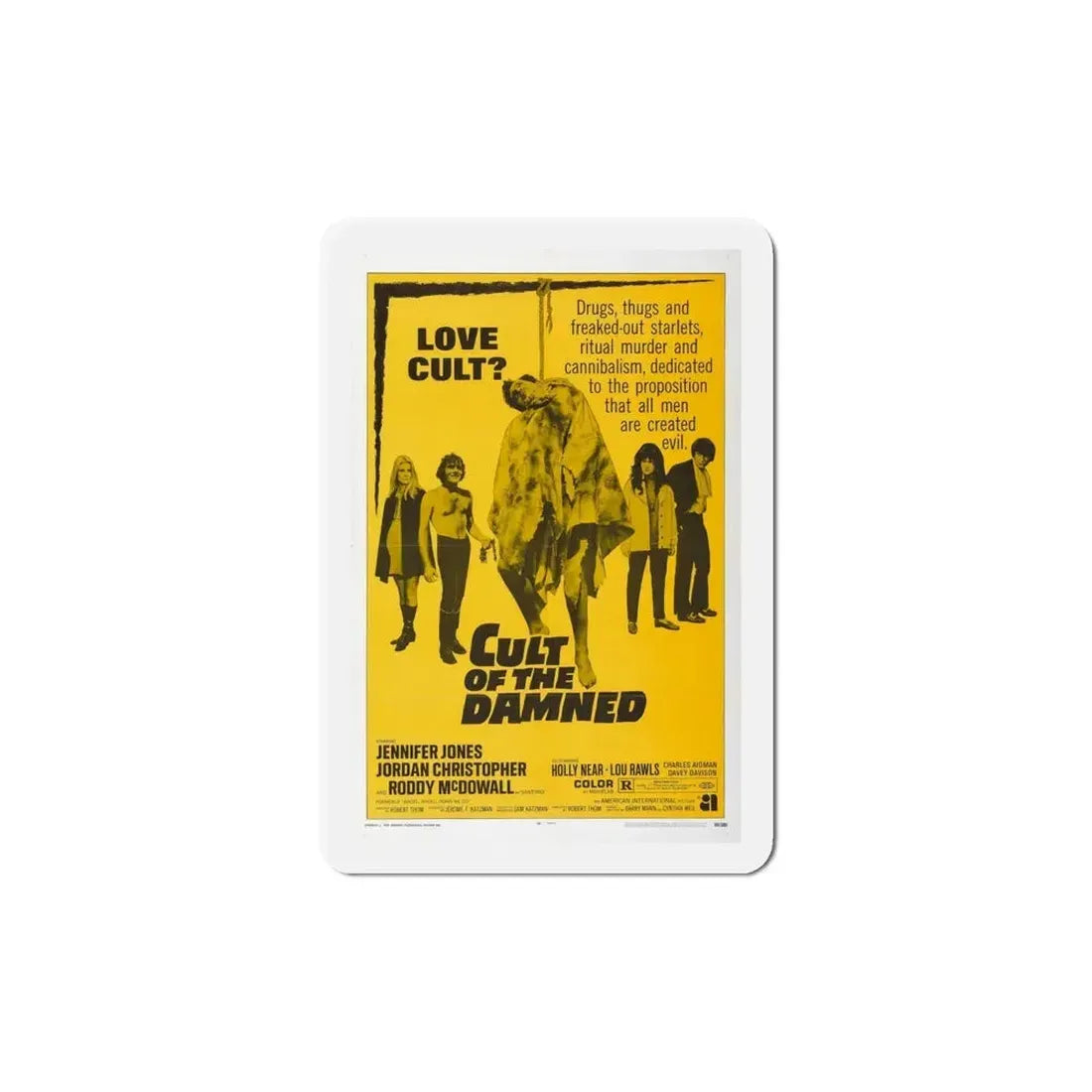 Cult of the Damned aka Angel Angel Down We Go 1969 Movie Poster Refrigerator Magnet - The Sticker Space