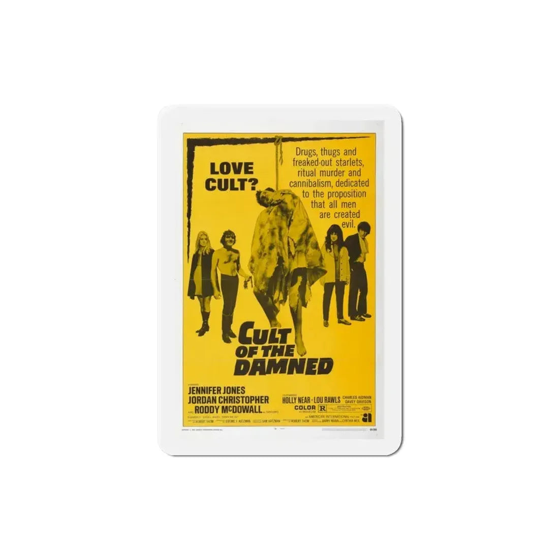 Cult of the Damned aka Angel Angel Down We Go 1969 Movie Poster Refrigerator Magnet - The Sticker Space