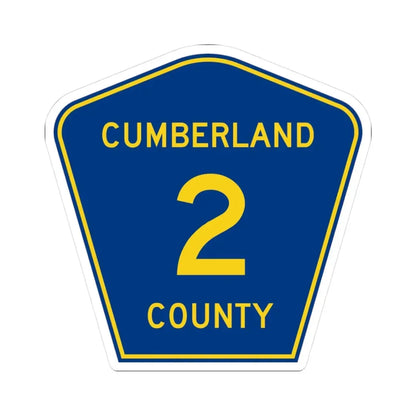 Cumberland County 2 (Illinois) (Road Sign) STICKER Vinyl Kiss-Cut Decal 3 Inch White - The Sticker Space