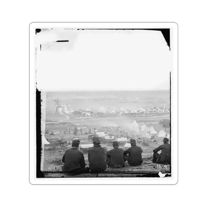 Cumberland Landing, Va. Federal Encampment on Pamunkey River, Va.; Another View (U.S. Civil War) STICKER Vinyl Kiss-Cut Decal 4 Inch White - The Sticker Space