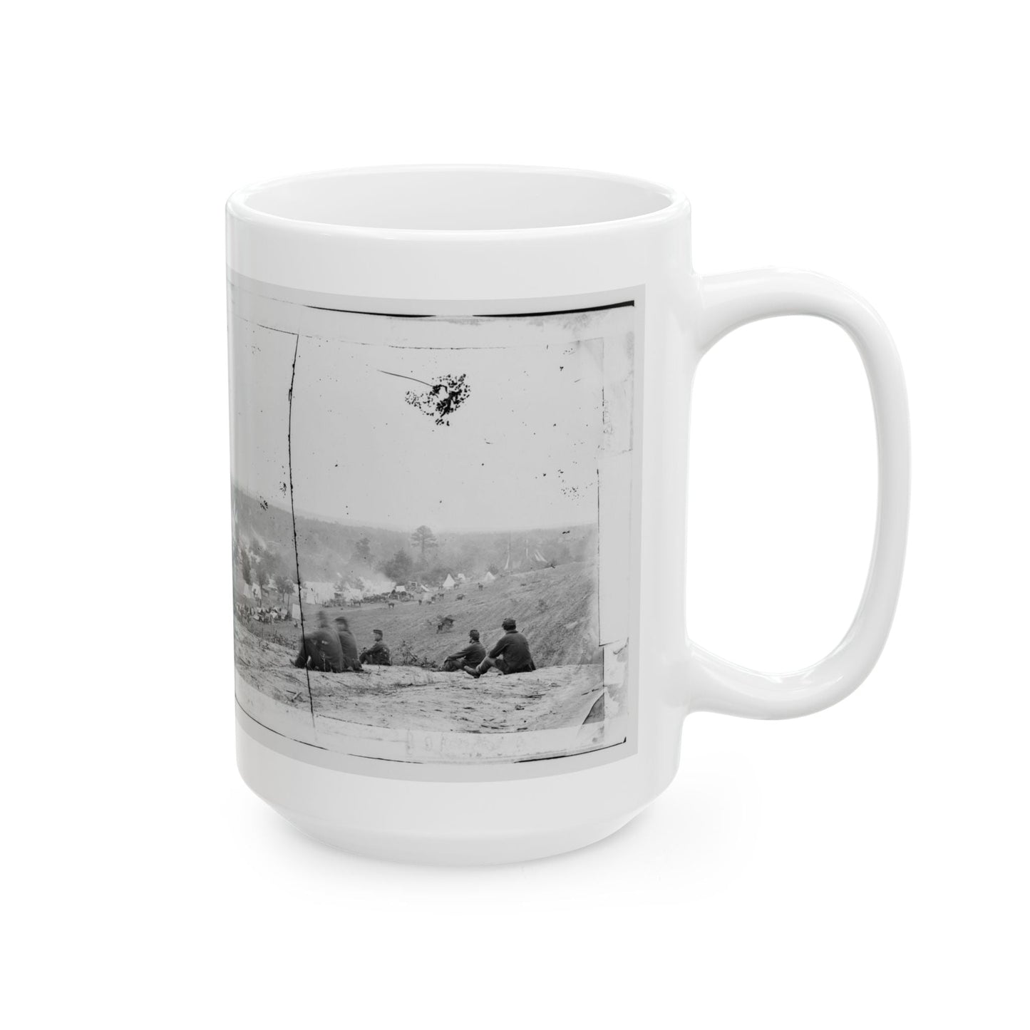 Cumberland Landing, Va. Federal Encampment On Pamunkey River, Va. (U.S. Civil War) White Coffee Mug