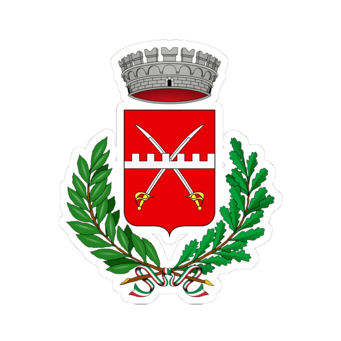 Cunico-Stemma (Italy) (Coat of Arms) STICKER Vinyl Kiss-Cut Decal 3 Inch White - The Sticker Space