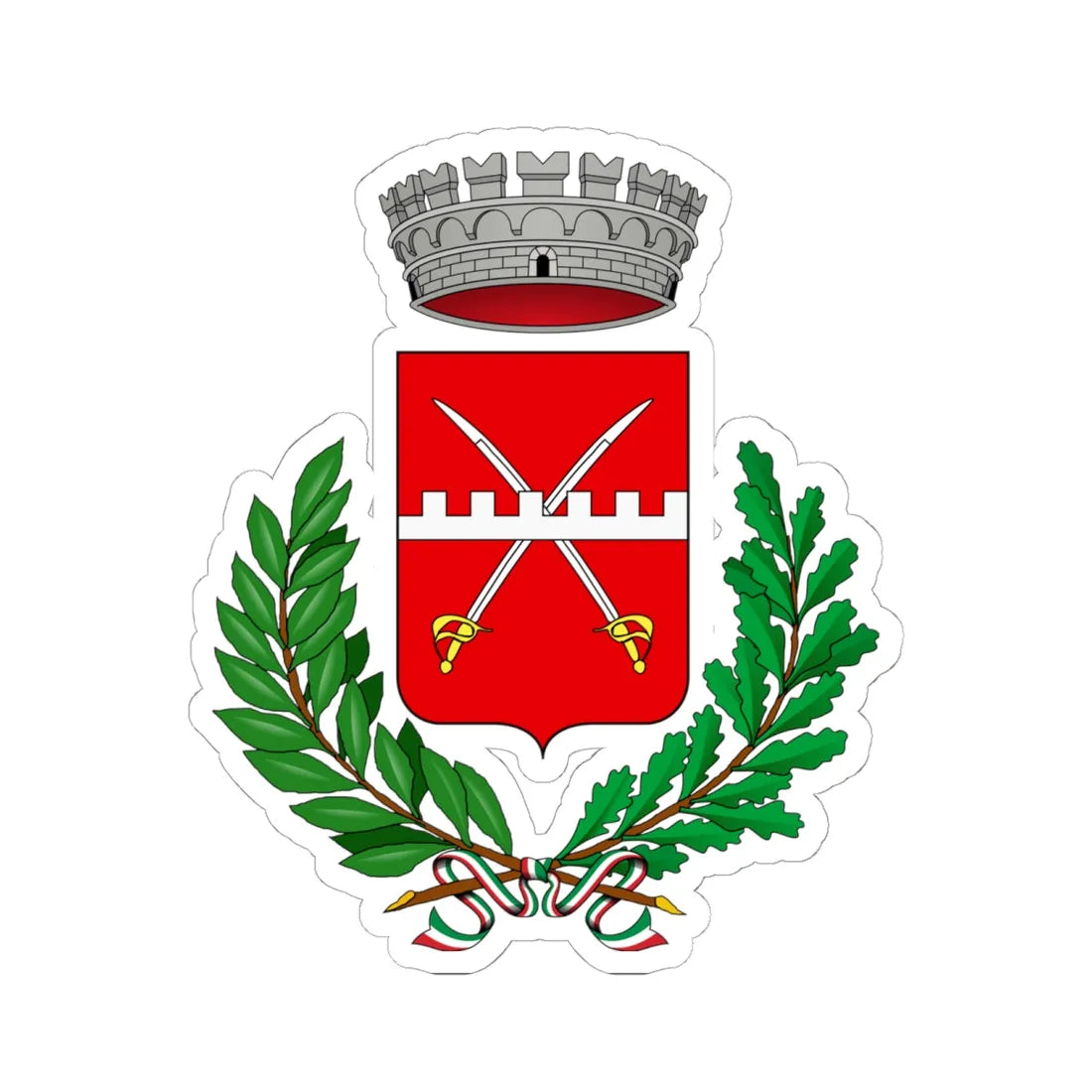 Cunico-Stemma (Italy) (Coat of Arms) STICKER Vinyl Kiss-Cut Decal 6 Inch White - The Sticker Space