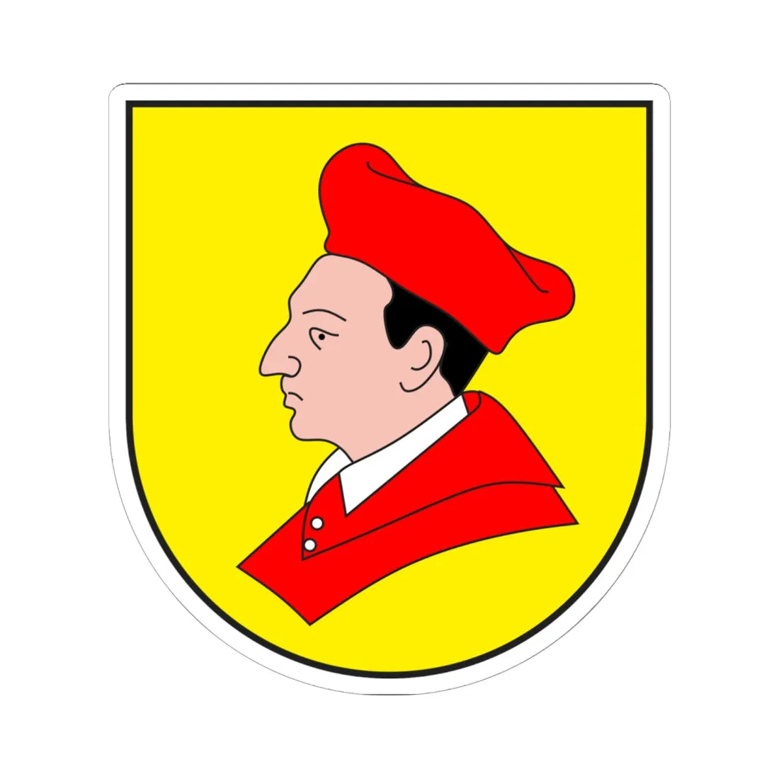 Cunter wappen (Switzerland) (Coat of Arms) STICKER Vinyl Kiss-Cut Decal 6 Inch White - The Sticker Space