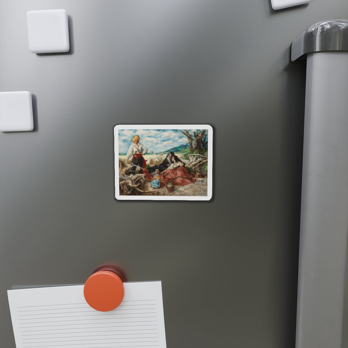 Cupid is a Fat Duenna, The Saturday Evening Post story illustration (Magazine Illustration) Refrigerator Magnet-The Sticker Space