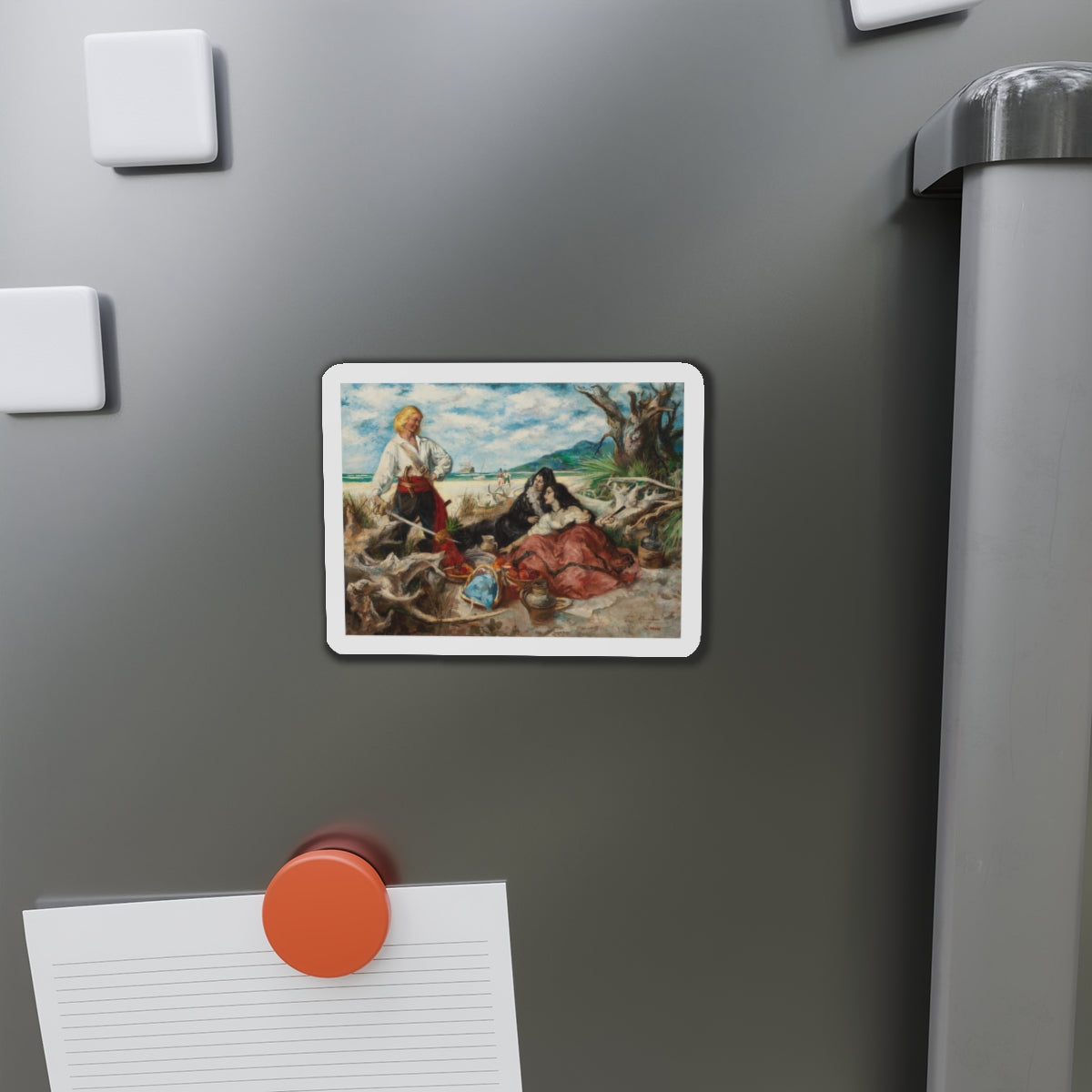 Cupid is a Fat Duenna, The Saturday Evening Post story illustration (Magazine Illustration) Refrigerator Magnet-The Sticker Space