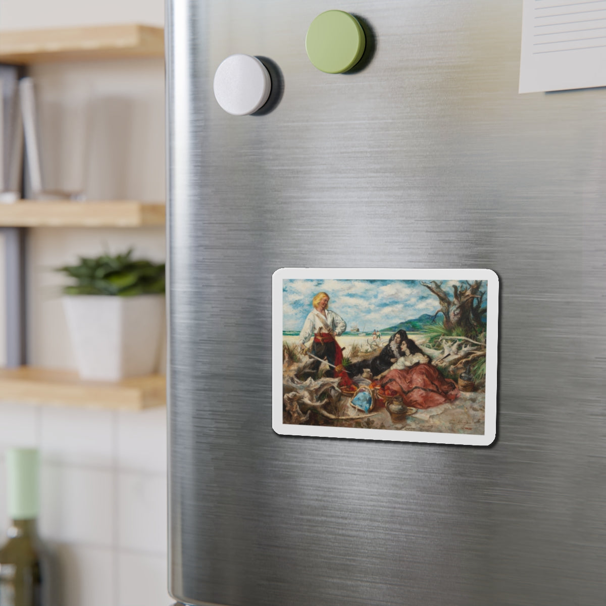 Cupid is a Fat Duenna, The Saturday Evening Post story illustration (Magazine Illustration) Refrigerator Magnet-The Sticker Space