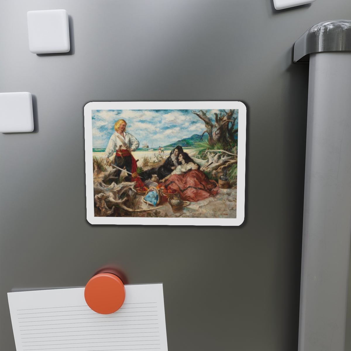 Cupid is a Fat Duenna, The Saturday Evening Post story illustration (Magazine Illustration) Refrigerator Magnet-The Sticker Space