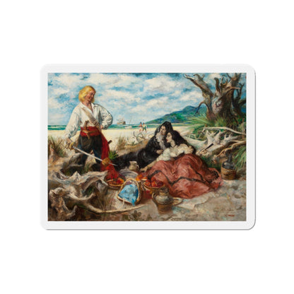 Cupid is a Fat Duenna, The Saturday Evening Post story illustration (Magazine Illustration) Refrigerator Magnet-3" x 3"-The Sticker Space