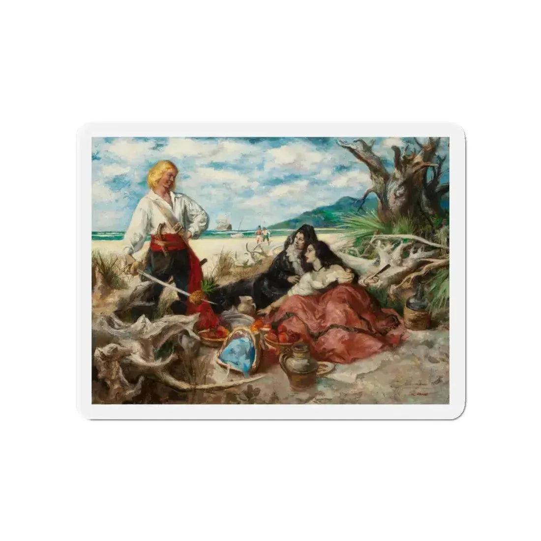 Cupid is a Fat Duenna, The Saturday Evening Post story illustration (Magazine Illustration) Refrigerator Magnet 4 Inch - The Sticker Space