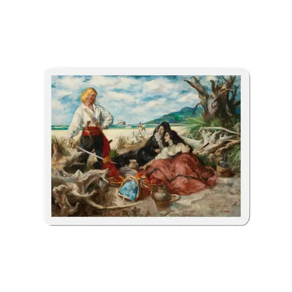 Cupid is a Fat Duenna, The Saturday Evening Post story illustration (Magazine Illustration) Refrigerator Magnet 5 Inch - The Sticker Space