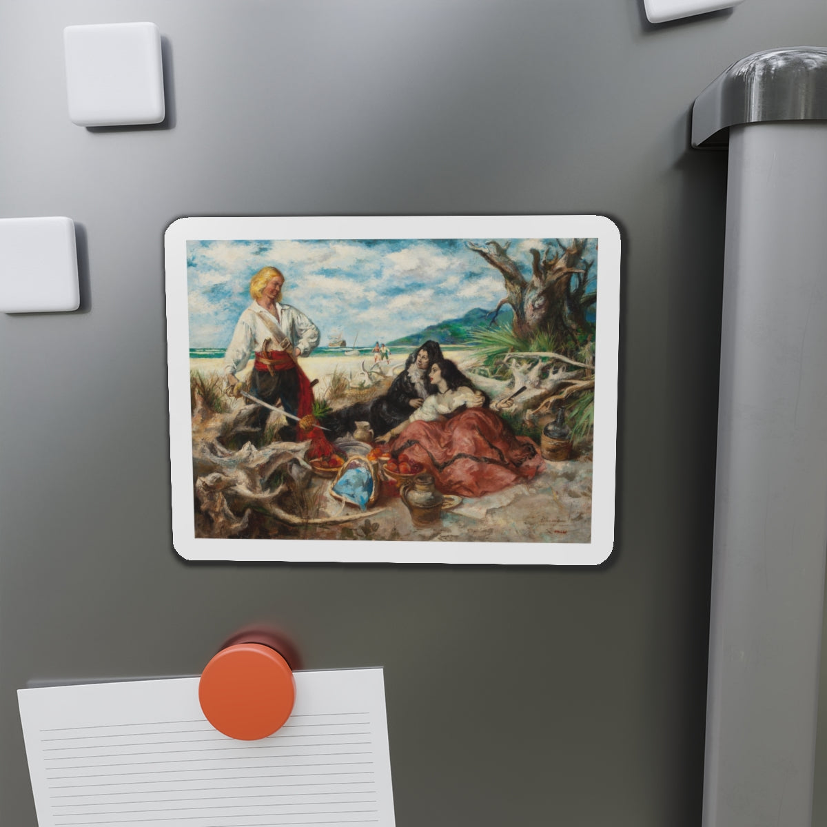 Cupid is a Fat Duenna, The Saturday Evening Post story illustration (Magazine Illustration) Refrigerator Magnet-The Sticker Space