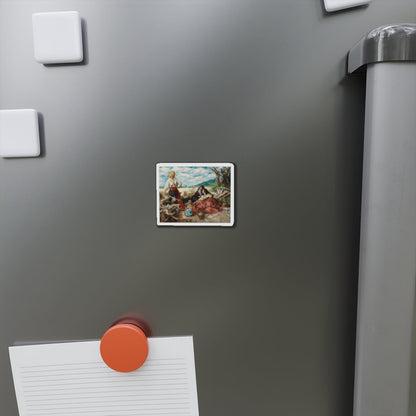 Cupid is a Fat Duenna, The Saturday Evening Post story illustration (Magazine Illustration) Refrigerator Magnet-The Sticker Space