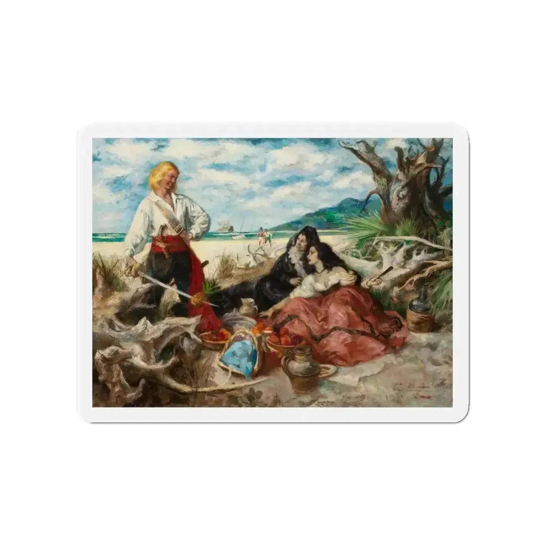 Cupid is a Fat Duenna, The Saturday Evening Post story illustration (Magazine Illustration) Refrigerator Magnet - The Sticker Space