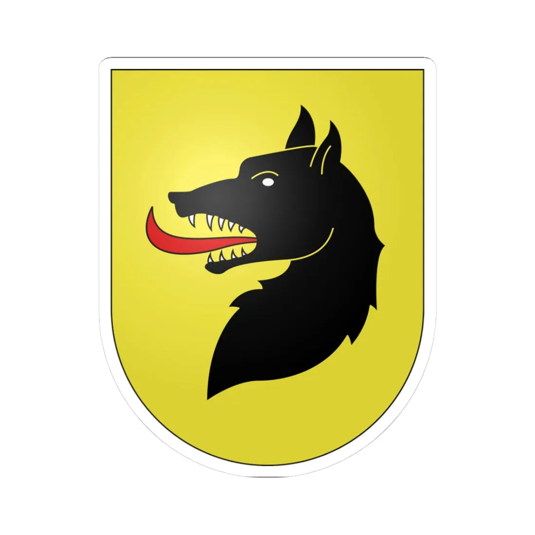 Curio-coat of arms (Switzerland) (Coat of Arms) STICKER Vinyl Kiss-Cut Decal 3 Inch White - The Sticker Space