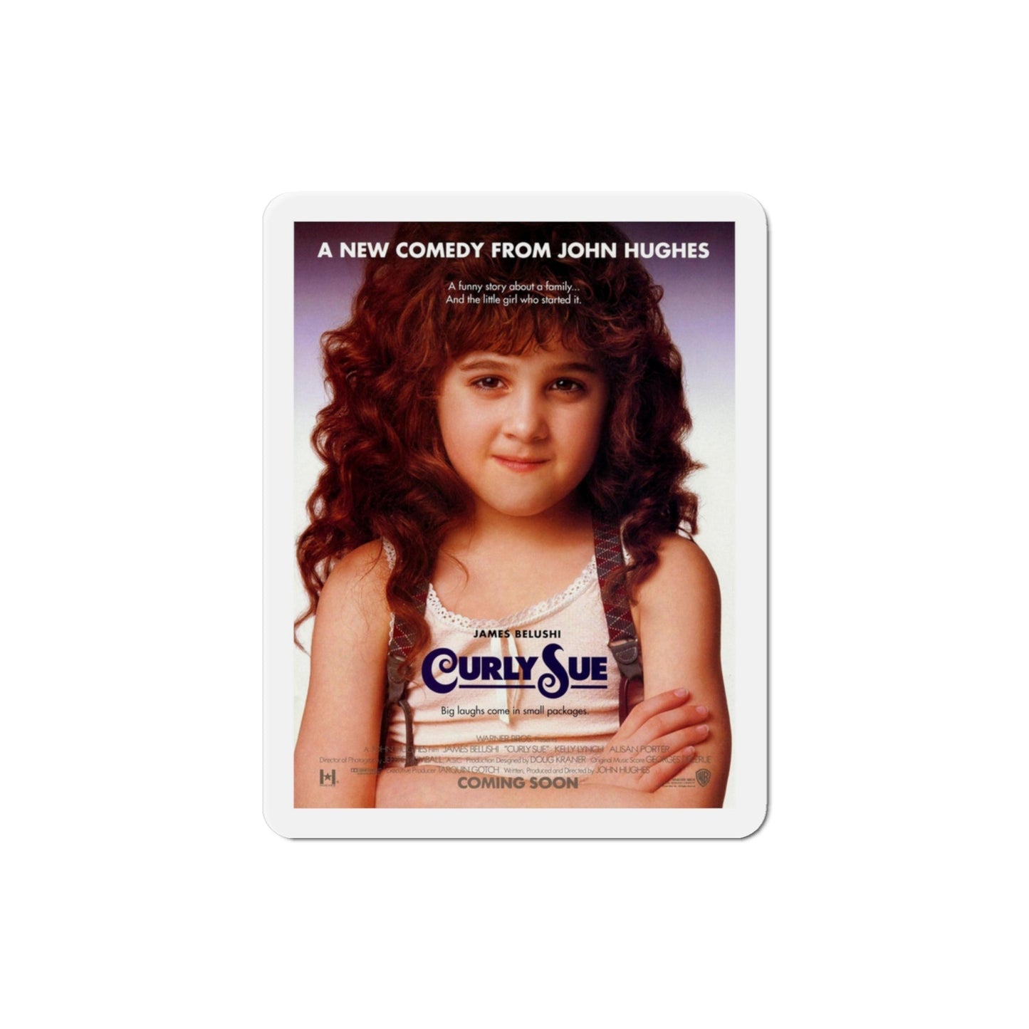 Curly Sue 1991 Movie Poster Die-Cut Magnet-3" x 3"-The Sticker Space