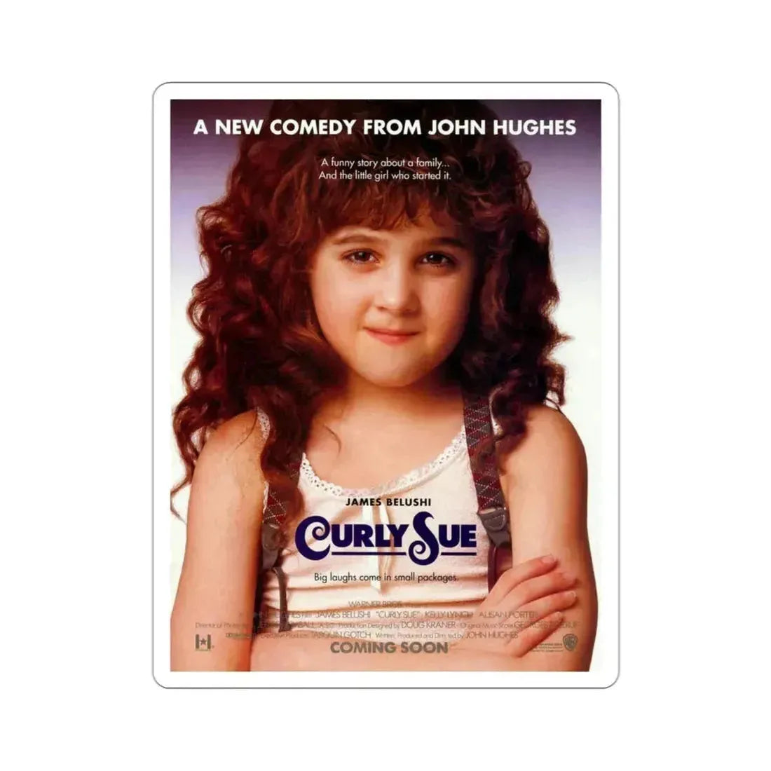 Curly Sue 1991 Movie Poster STICKER Vinyl Die-Cut Decal 3 Inch - The Sticker Space