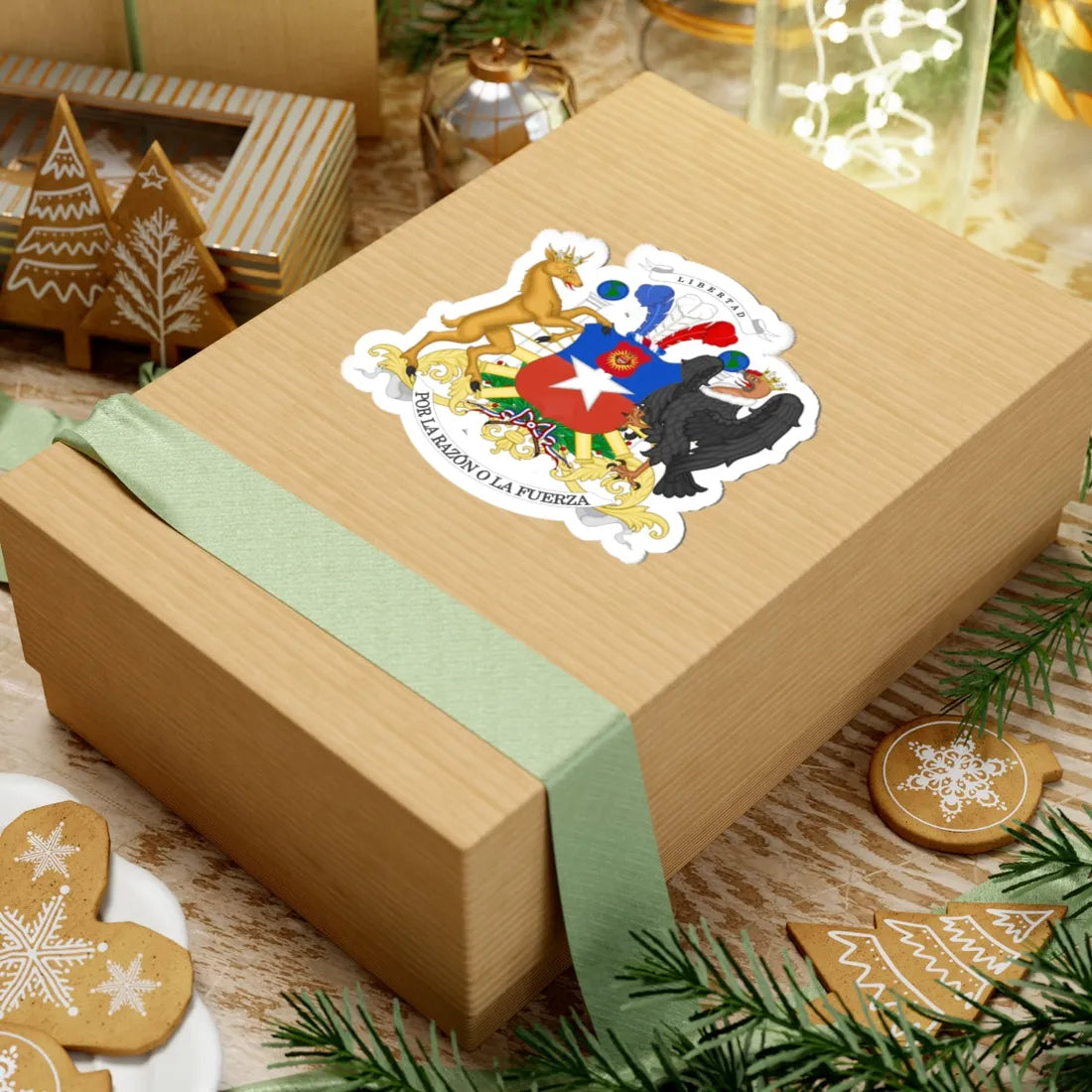 Current Coat of Arms of Chile Full Ornamented Proposal (Chile) (Coat of Arms) STICKER Vinyl Kiss-Cut Decal - The Sticker Space