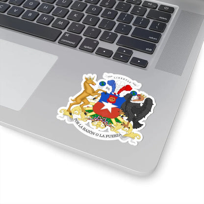 Current Coat of Arms of Chile Full Ornamented Proposal (Chile) (Coat of Arms) STICKER Vinyl Kiss-Cut Decal - The Sticker Space