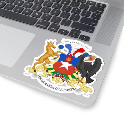 Current Coat of Arms of Chile Full Ornamented Proposal (Chile) (Coat of Arms) STICKER Vinyl Kiss-Cut Decal - The Sticker Space