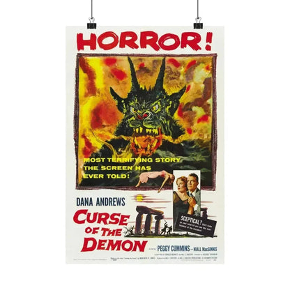 CURSE OF THE DEMON 1957 - Paper Movie Poster 12″ x 18″ Matte - The Sticker Space
