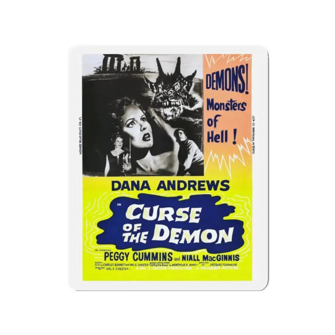 CURSE OF THE DEMON (2) 1957 Movie Poster - Refrigerator Magnet 2 Inch - The Sticker Space