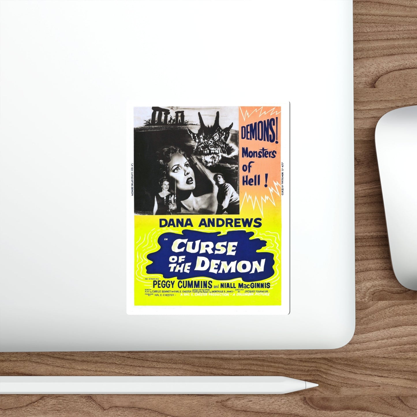 CURSE OF THE DEMON (2) 1957 Movie Poster STICKER Vinyl Die-Cut Decal-The Sticker Space