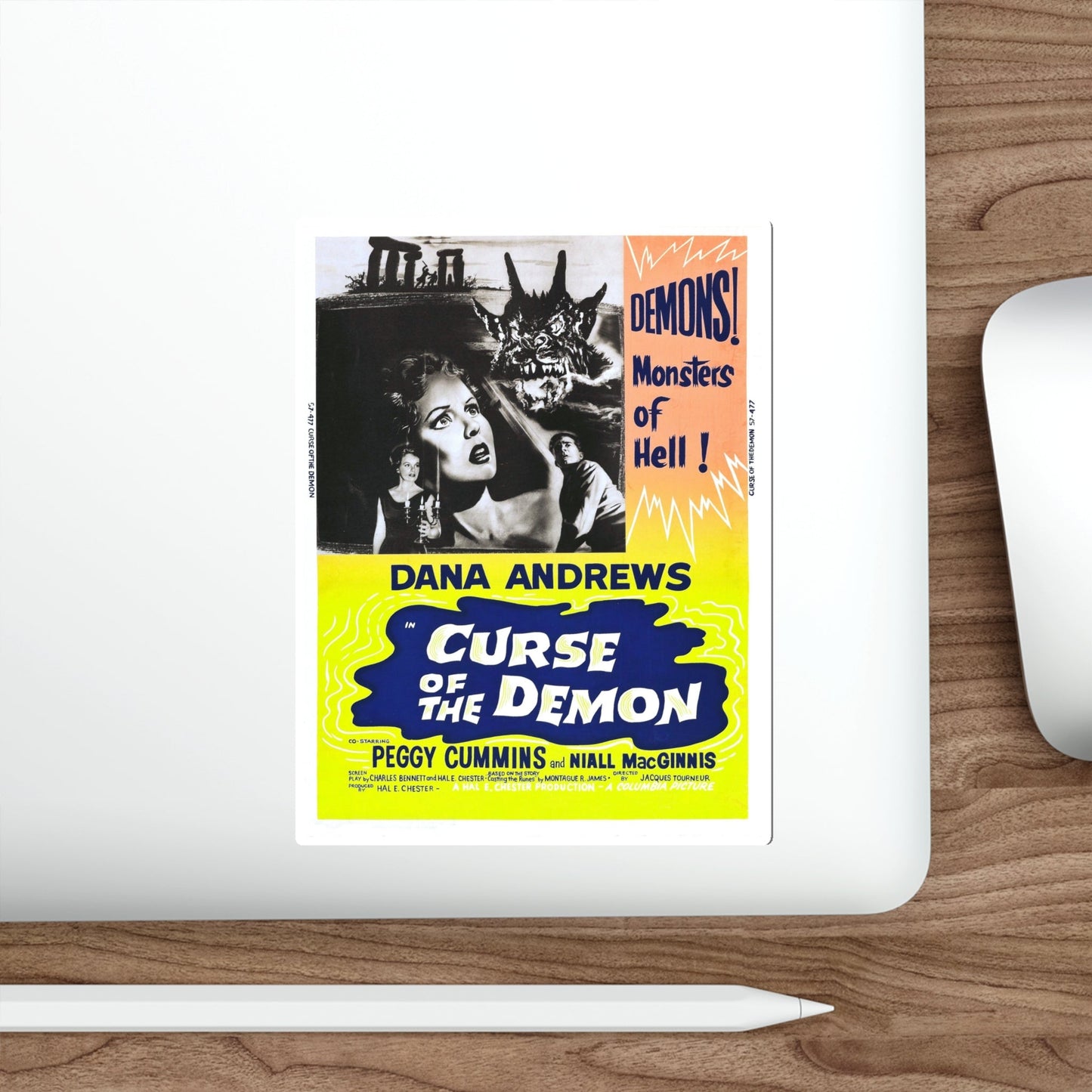 CURSE OF THE DEMON (2) 1957 Movie Poster STICKER Vinyl Die-Cut Decal-The Sticker Space